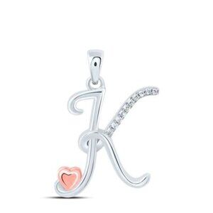 Real diamond K initial pendant for her, Best gift for all ages and all occasions
